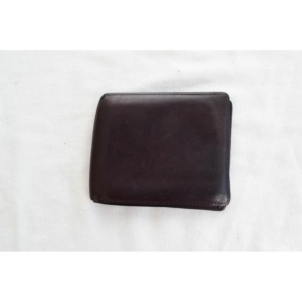 Overland Bifold Wallet OS Brown Leather ID Window Men Classic Accessory